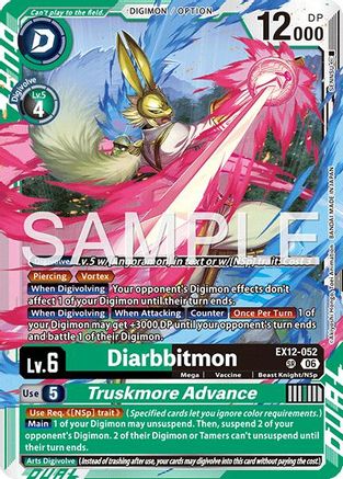 Image of Diarbbitmon // Truskmore Advance (EX12-052) - Digital World Shambala Foil