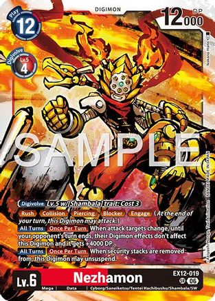 Image of Nezhamon (EX12-019) - Digital World Shambala Foil