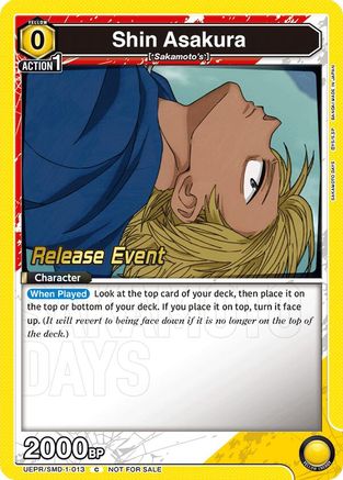 Image of Shin Asakura (013) (Release Event) (UE19BT/SMD-1-013) - UE19BT SAKAMOTO DAYS Release Event Cards