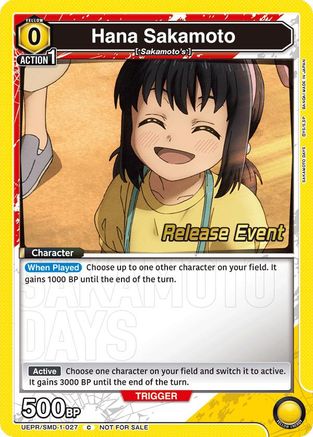 Image of Hana Sakamoto (Release Event) (UE19BT/SMD-1-027) - UE19BT SAKAMOTO DAYS Release Event Cards