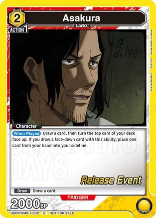 Image of Asakura (032) (Release Event) (UE19BT/SMD-1-032) - UE19BT SAKAMOTO DAYS Release Event Cards