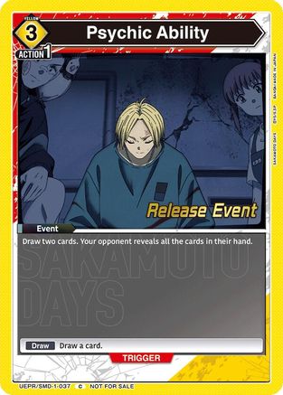 Image of Psychic Ability (Release Event) (UE19BT/SMD-1-037) - UE19BT SAKAMOTO DAYS Release Event Cards