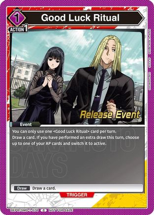 Image of Good Luck Ritual (Release Event) (UE19BT/SMD-1-076) - UE19BT SAKAMOTO DAYS Release Event Cards