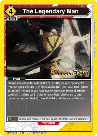 Image of The Legendary Man (Release Event) (UE19BT/SMD-1-038) - UE19BT SAKAMOTO DAYS Release Event Cards