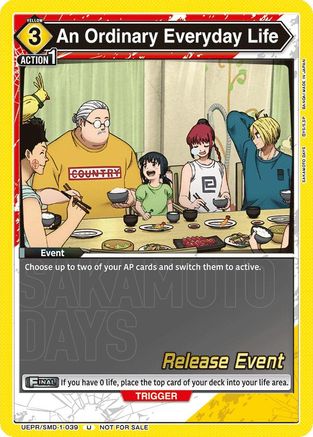 Image of An Ordinary Everyday Life (Release Event) (UE19BT/SMD-1-039) - UE19BT SAKAMOTO DAYS Release Event Cards