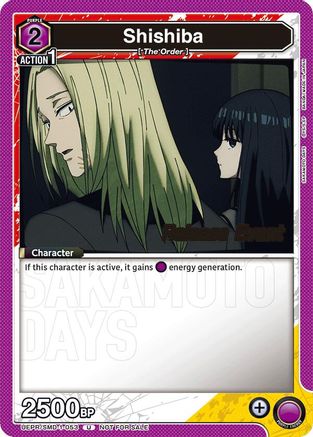 Image of Shishiba (053) (Release Event) (UE19BT/SMD-1-053) - UE19BT SAKAMOTO DAYS Release Event Cards