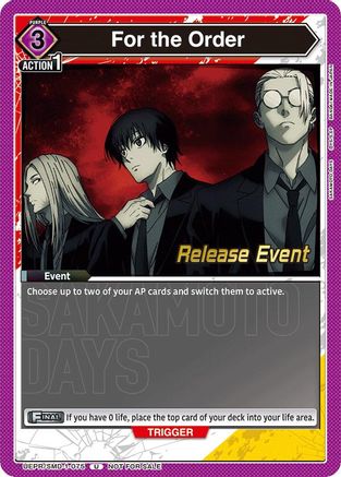 Image of For the Order (Release Event) (UE19BT/SMD-1-075) - UE19BT SAKAMOTO DAYS Release Event Cards