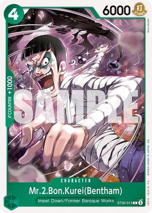 Image of Mr.2.Bon.Kurei(Bentham) (ST30-013) - Starter Deck EX: Luffy & Ace Foil