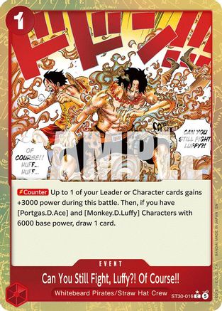 Image of Can You Still Fight, Luffy?! Of Course!! (Parallel) (ST30-016) - Starter Deck EX: Luffy & Ace Foil