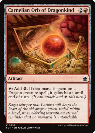 Image of Carnelian Orb of Dragonkind (0759) (FDN-759) - Foundations