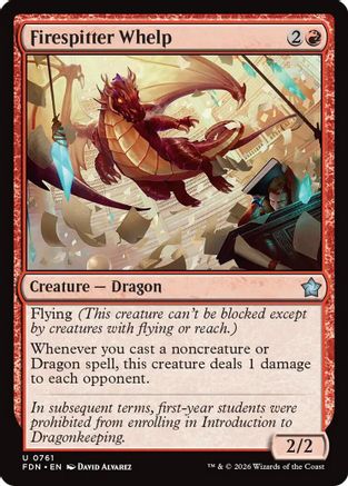 Image of Firespitter Whelp (0761) (FDN-761) - Foundations