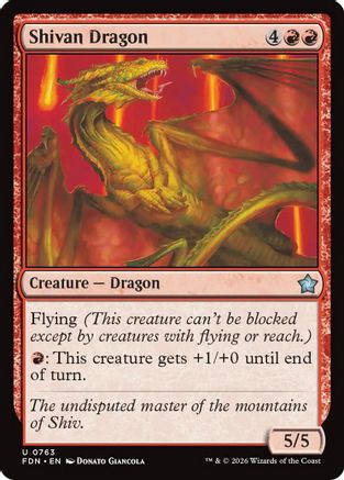 Image of Shivan Dragon (0763) (FDN-763) - Foundations