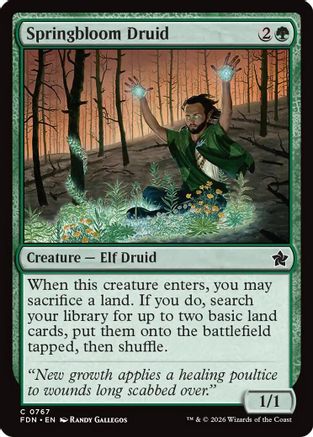 Image of Springbloom Druid (0767) (FDN-767) - Foundations