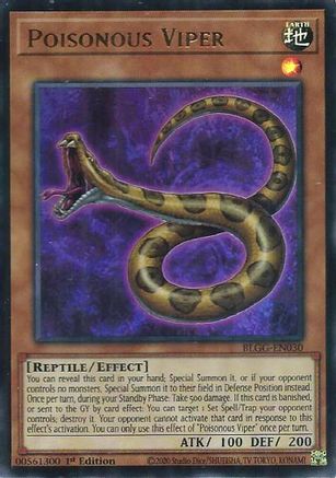 Image of Poisonous Viper (BLGG-EN030) - Battles of Legend: Glorious Gallery 1st Edition