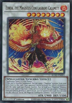 Image of Zoroa, the Magistus Conflagrant Calamity (BLGG-EN093) - Battles of Legend: Glorious Gallery 1st Edition