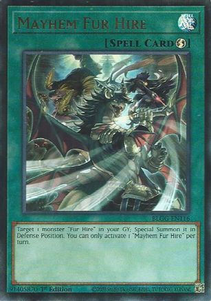 Image of Mayhem Fur Hire (BLGG-EN116) - Battles of Legend: Glorious Gallery 1st Edition