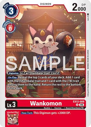 Image of Wankomon (EX12-009) - Digital World Shambala Foil