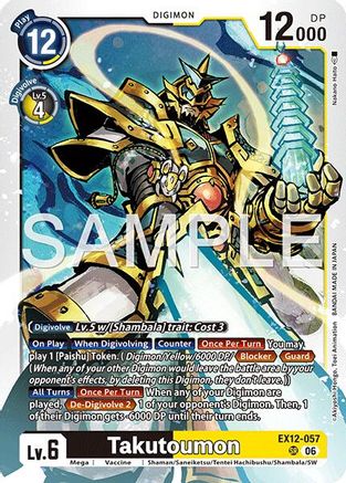 Image of Takutoumon (EX12-057) - Digital World Shambala Foil