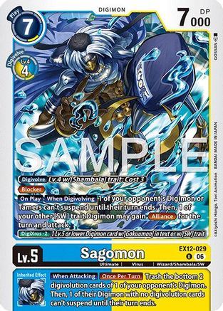 Image of Sagomon (EX12-029) - Digital World Shambala