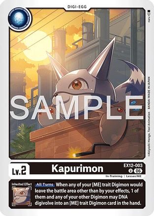 Image of Kapurimon (EX12-003) - Digital World Shambala