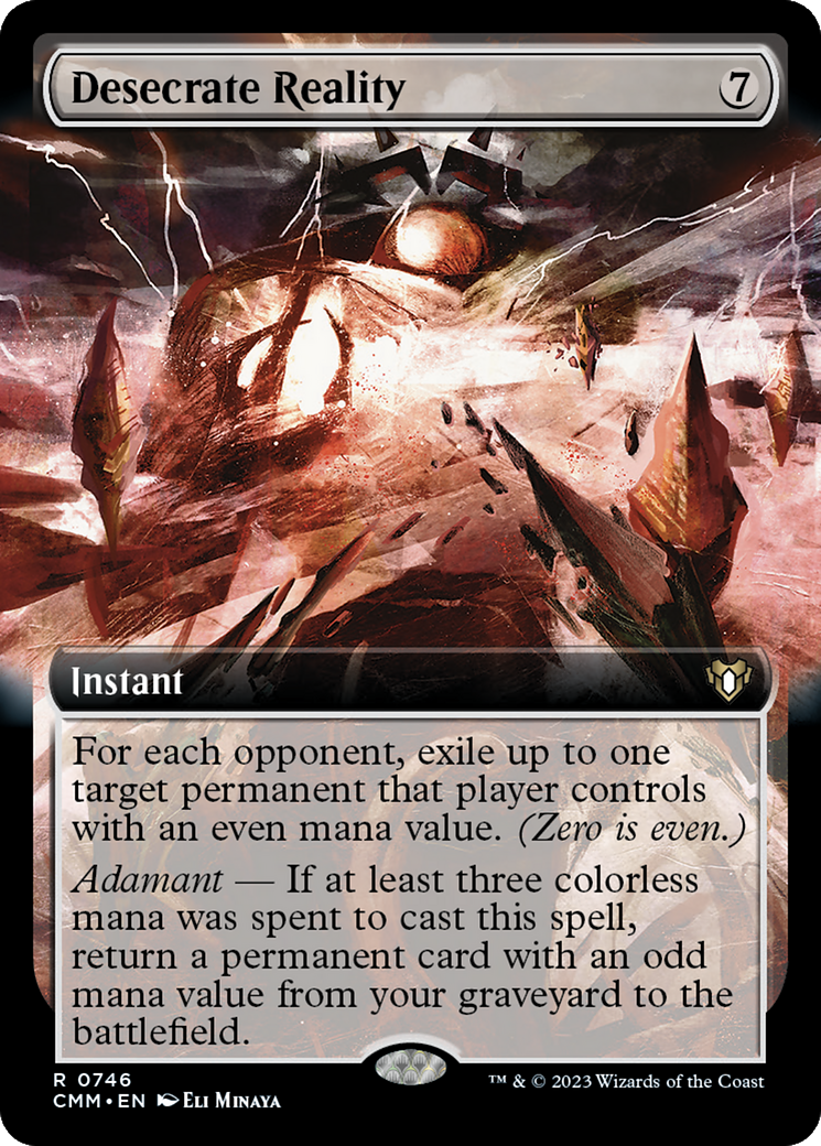 Image of Desecrate Reality (Extended Art) [Commander Masters]