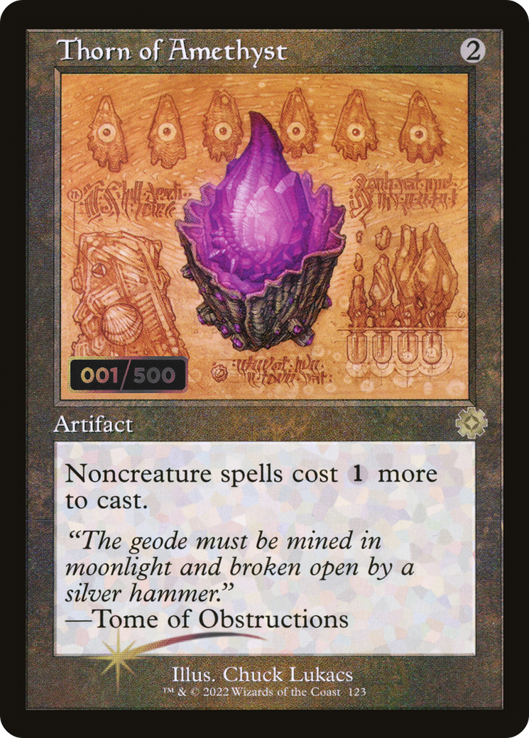Image of Thorn of Amethyst (Retro Schematic) (Serialized) [The Brothers' War Retro Artifacts]
