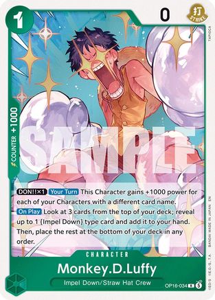 Image of Monkey.D.Luffy (034) (OP16-034) - The Time of Battle Foil