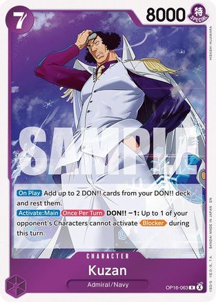 Image of Kuzan (OP16-063) - The Time of Battle Foil