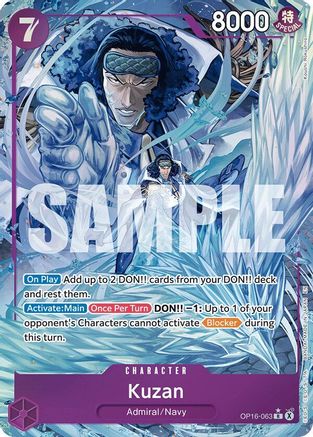 Image of Kuzan (Alternate Art) (OP16-063) - The Time of Battle Foil
