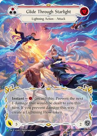 Image of Glide Through Starlight (Red) (LGS451) - Flesh and Blood: Promo Cards Cold Foil
