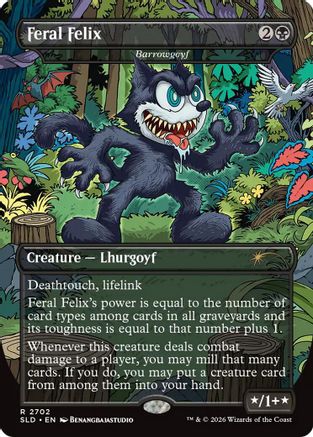 Image of Feral Felix  - Barrowgoyf (SLD-2702) - Secret Lair Drop Series Foil