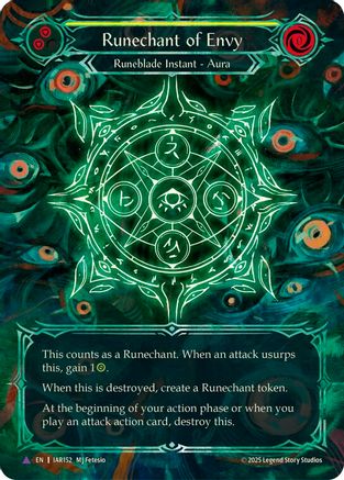 Image of Runechant of Envy (Yellow)(Marvel) (IAR152-MV) - Omens of the Third Age Cold Foil