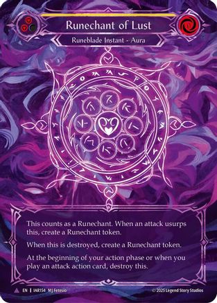 Image of Runechant of Lust (Yellow)(Marvel) (IAR154-MV) - Omens of the Third Age Cold Foil