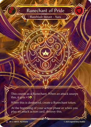 Image of Runechant of Pride (Yellow)(Marvel) (IAR155-MV) - Omens of the Third Age Cold Foil