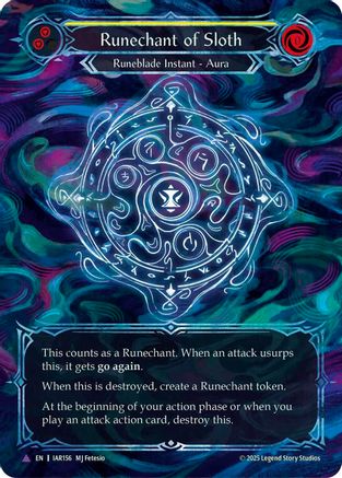 Image of Runechant of Sloth (Yellow)(Marvel) (IAR156-MV) - Omens of the Third Age Cold Foil