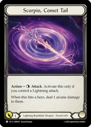 Image of Scorpio, Comet Tail (GEM143-CF) - Gem Pack 5 Cold Foil