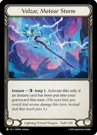Image of Volzar, Meteor Storm (GEM144) - Gem Pack 5 Cold Foil