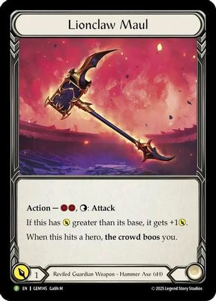 Image of Lionclaw Maul (GEM145) - Gem Pack 5 Cold Foil