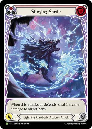 Image of Stinging Sprite (Red) (GEM153) - Gem Pack 5 Rainbow Foil