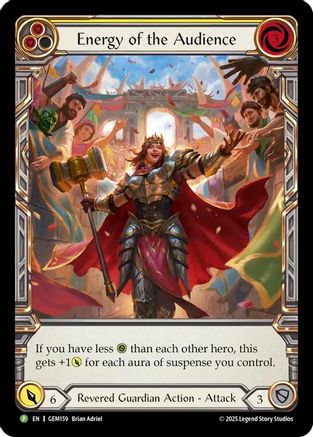 Image of Energy of the Audience (Yellow) (GEM159) - Gem Pack 5 Rainbow Foil