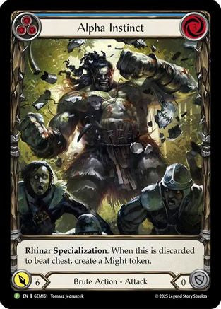 Image of Alpha Instinct (Blue) (GEM161) - Gem Pack 5 Rainbow Foil