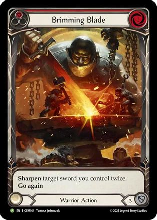Image of Brimming Blade (Red) (GEM164) - Gem Pack 5 Rainbow Foil
