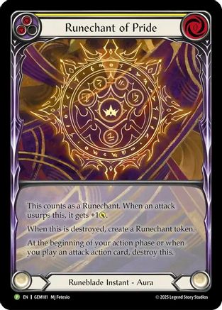 Image of Runechant of Pride (Yellow) (GEM181) - Gem Pack 5 Rainbow Foil