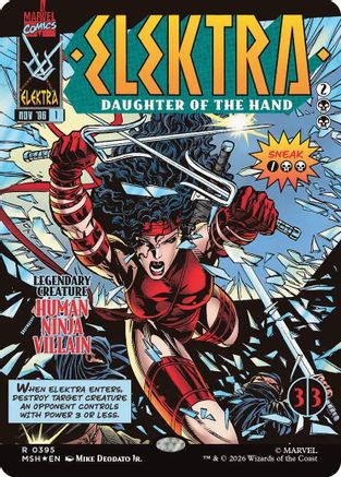 Image of Elektra, Daughter of the Hand (Borderless) (395) (MSH-395) - Marvel Super Heroes