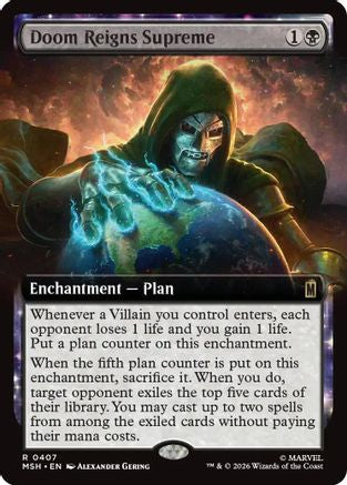 Image of Doom Reigns Supreme (Extended Art) (MSH-407) - Marvel Super Heroes Foil