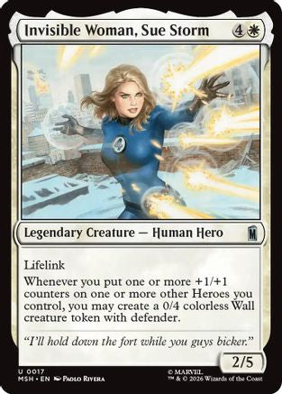 Image of Invisible Woman, Sue Storm (MSH-017) - Marvel Super Heroes Foil