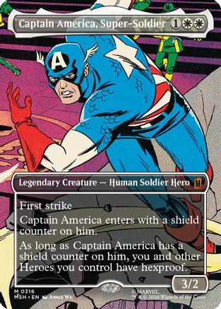 Image of Captain America, Super-Soldier (Borderless) (0316) (MSH-316) - Marvel Super Heroes Foil