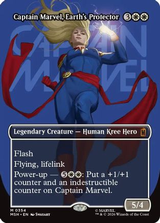Image of Captain Marvel, Earth's Protector (Borderless) (0354) (MSH-354) - Marvel Super Heroes