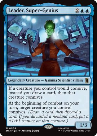 Image of Leader, Super-Genius (MSH-064) - Marvel Super Heroes Foil