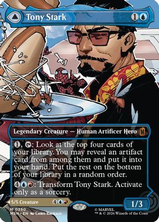 Image of Tony Stark (Borderless) (0350) (MSH-350) - Marvel Super Heroes Foil